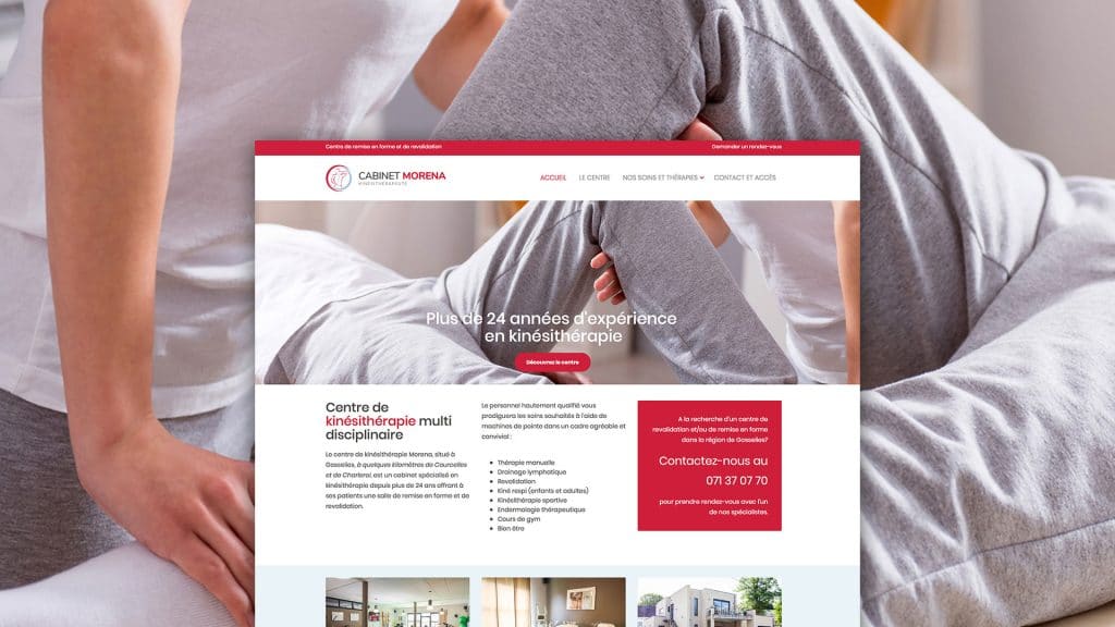 creation site web gosselies kinésithérapeute